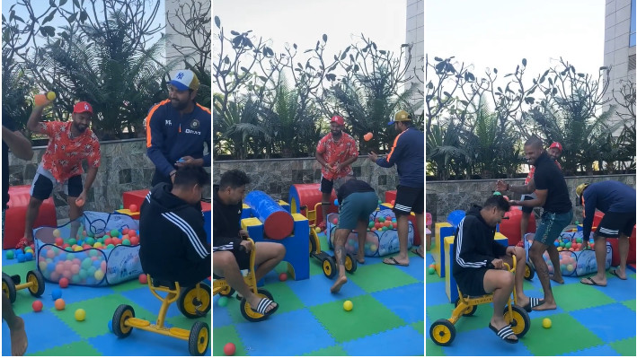 IND v ENG 2021: WATCH - Dhawan, Rohit, Kuldeep, and Pant spend time at Kids Playing Zone