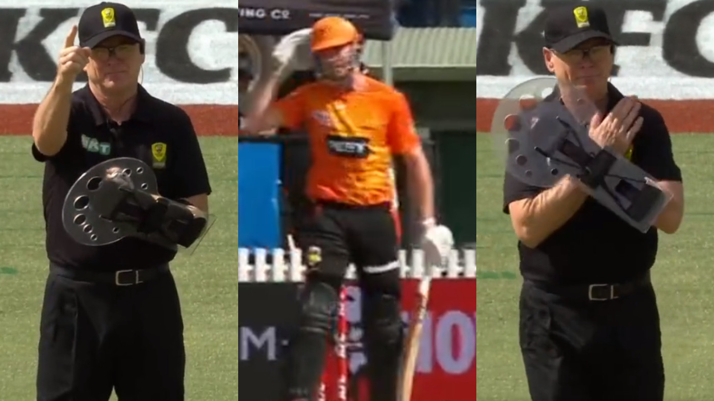 BBL 11: WATCH - Umpire changes decision on batter's suggestion after giving out
