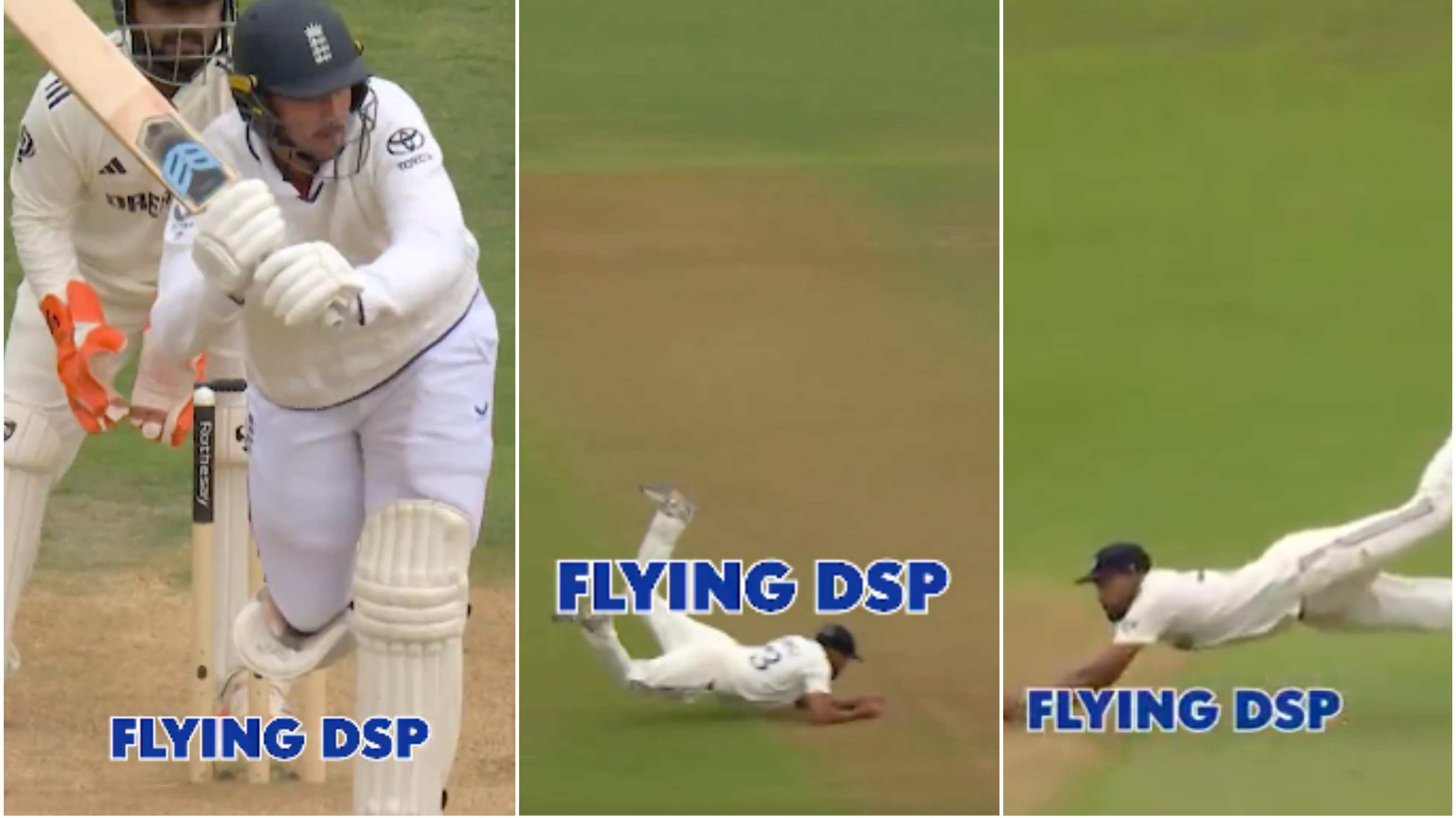 ENG v IND 2025: WATCH - Mohammed Siraj plucks a stunning one-handed catch at short mid-wicket to dismiss Josh Tongue