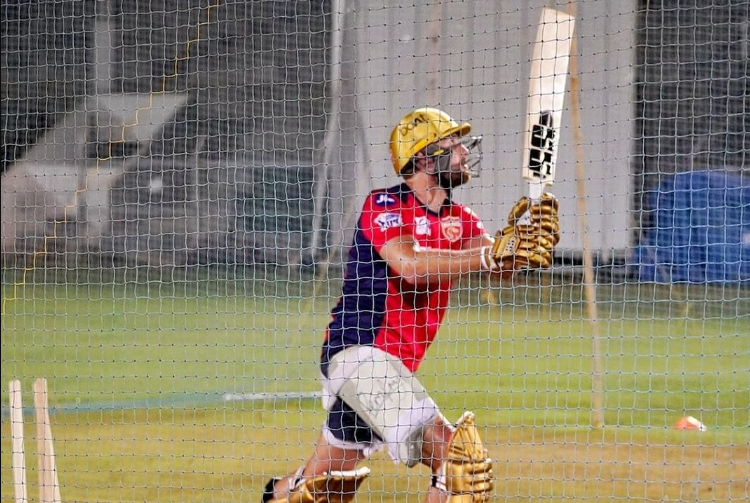 Dawid Malan plays a shot during Punjab Kings' training | Instagram 