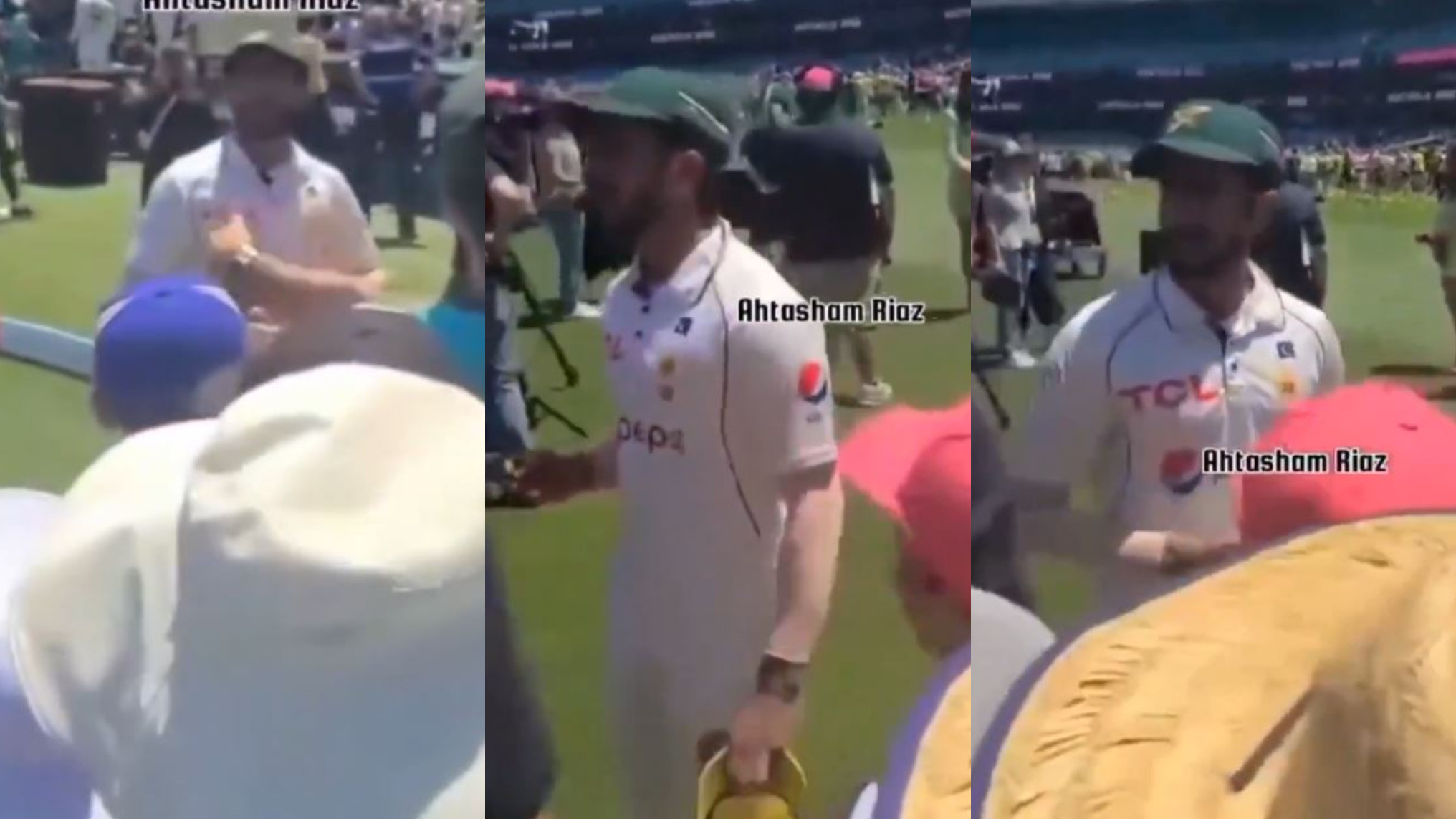 AUS v PAK 2023-24: WATCH- “Who will teach me how to catch?”- Hassan Ali's sharp reply to a fan mocking his catching skills