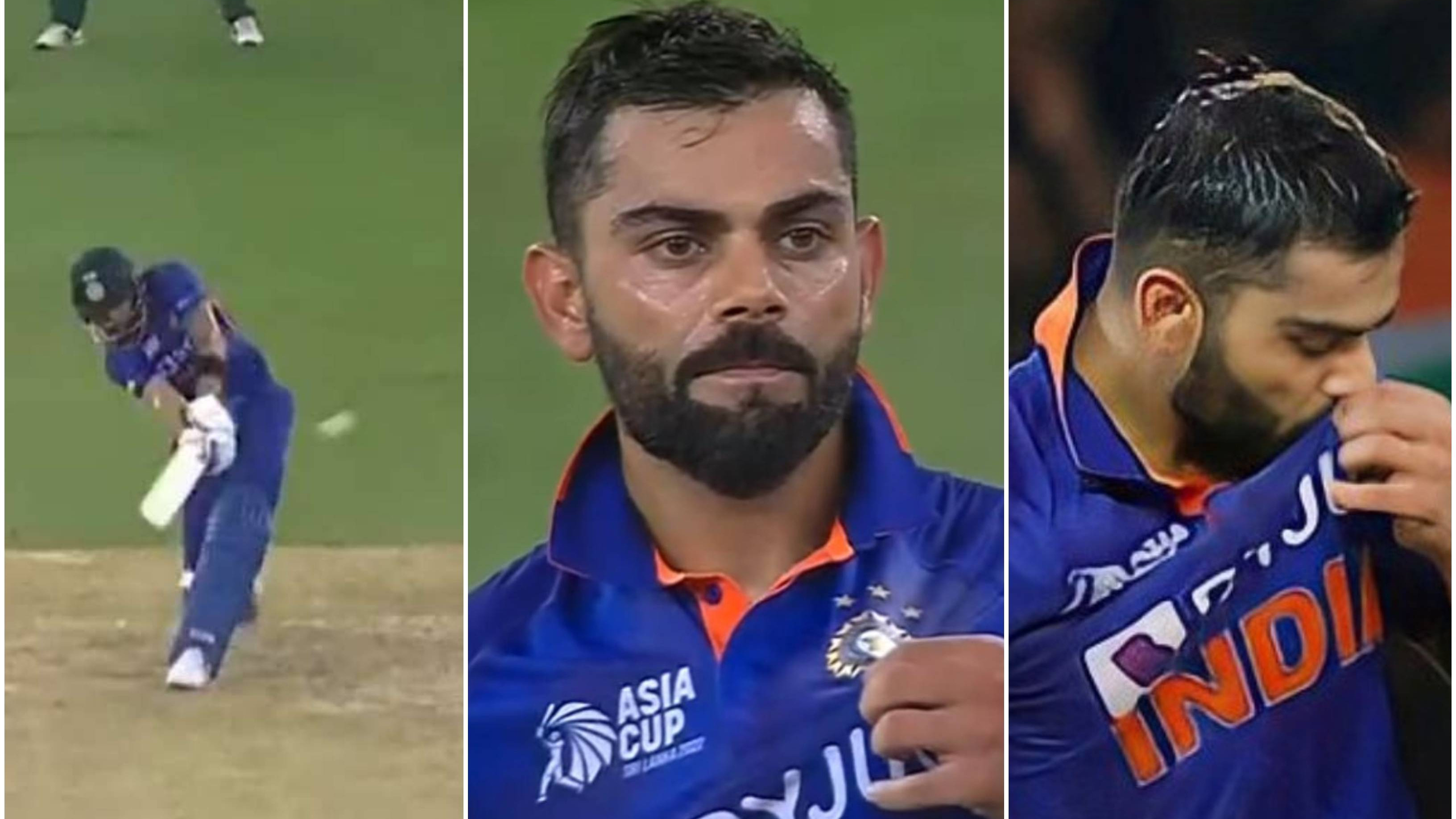 Asia Cup 2022: WATCH – Virat Kohli smacks Mohammad Hasnain for six to reach fifty; kisses badge