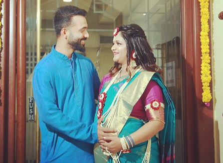 Ajinkya Rahane and his wife Radhika | Instagram