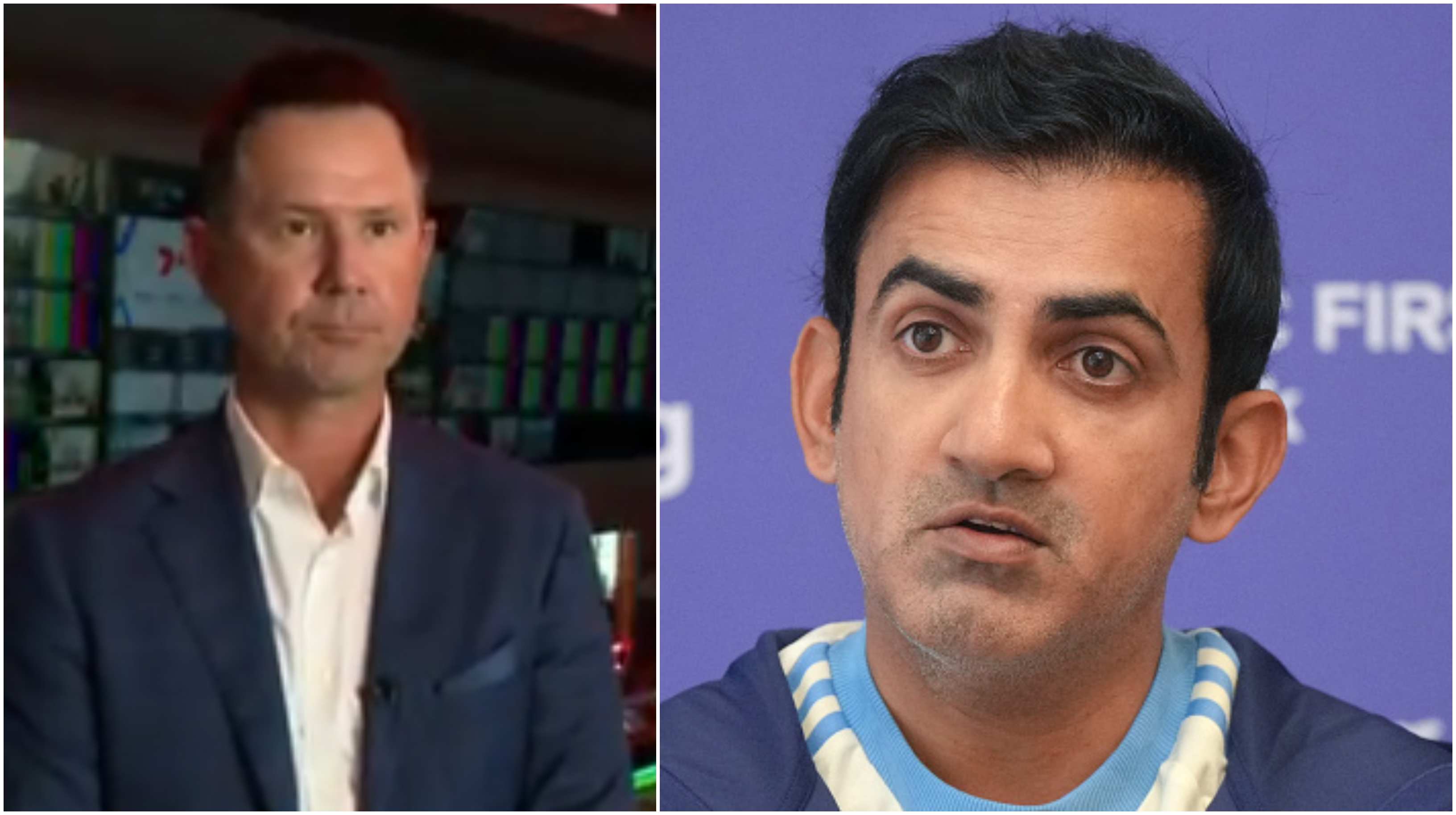 Ricky Ponting and Gautam Gambhir | X