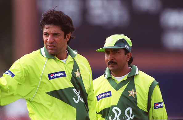 Wasim Akram and Saleem Malik for Pakistan in 1999 World Cup | Getty