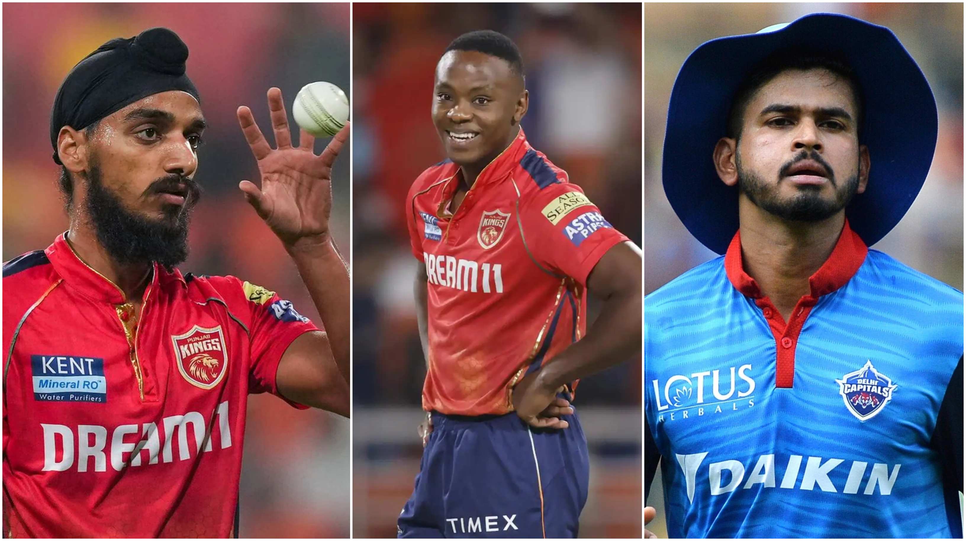 Arshdeep Singh, Kagiso Rabada and Shreyas Iyer | BCCI-IPL