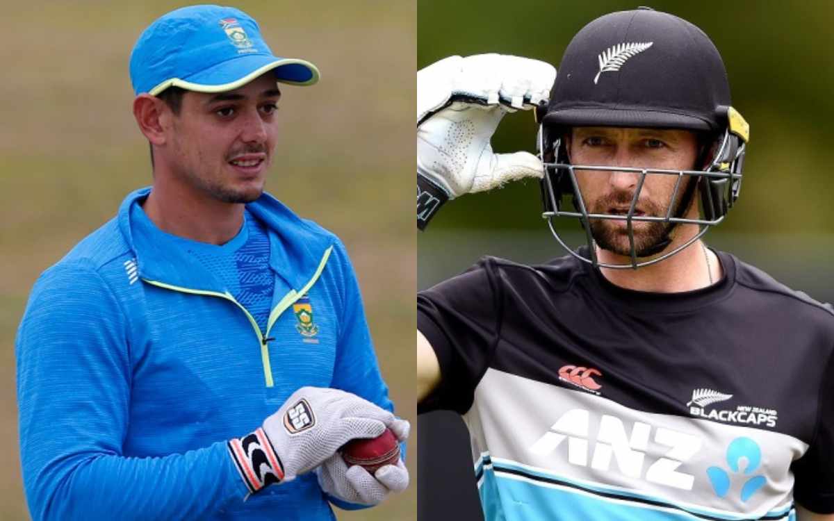 Quinton de Kock and Devon Conway | AFP