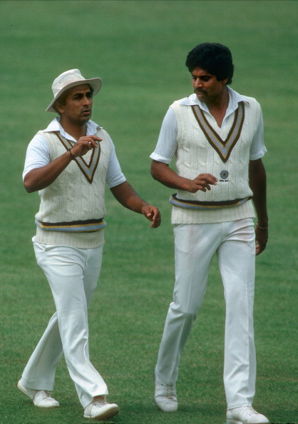 Sunil Gavaskar and Kapil Dev for India | Getty