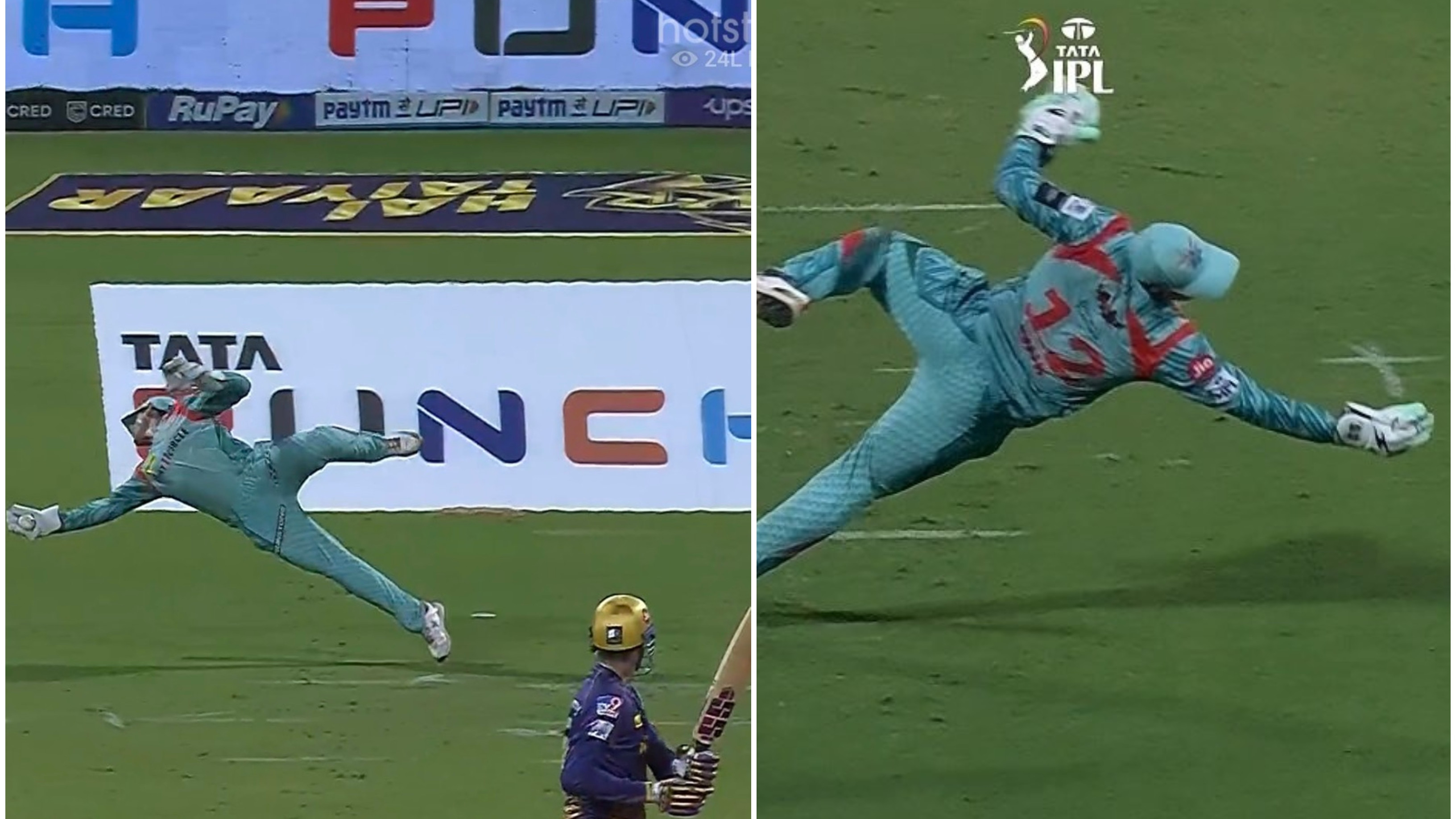 IPL 2022: WATCH – Quinton de Kock takes a one-handed blinder behind the stumps to dismiss Venkatesh Iyer