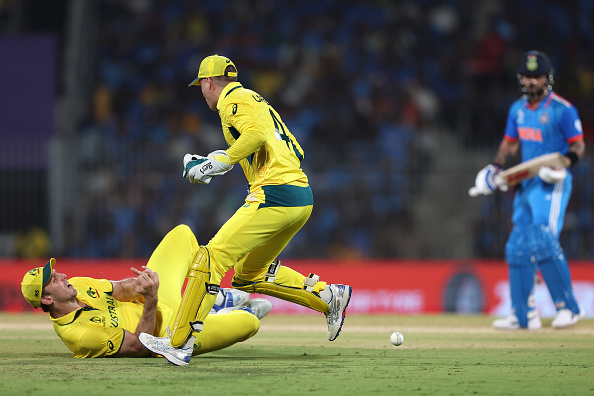 Mitchell Marsh dropping Virat Kohli's catch | Getty