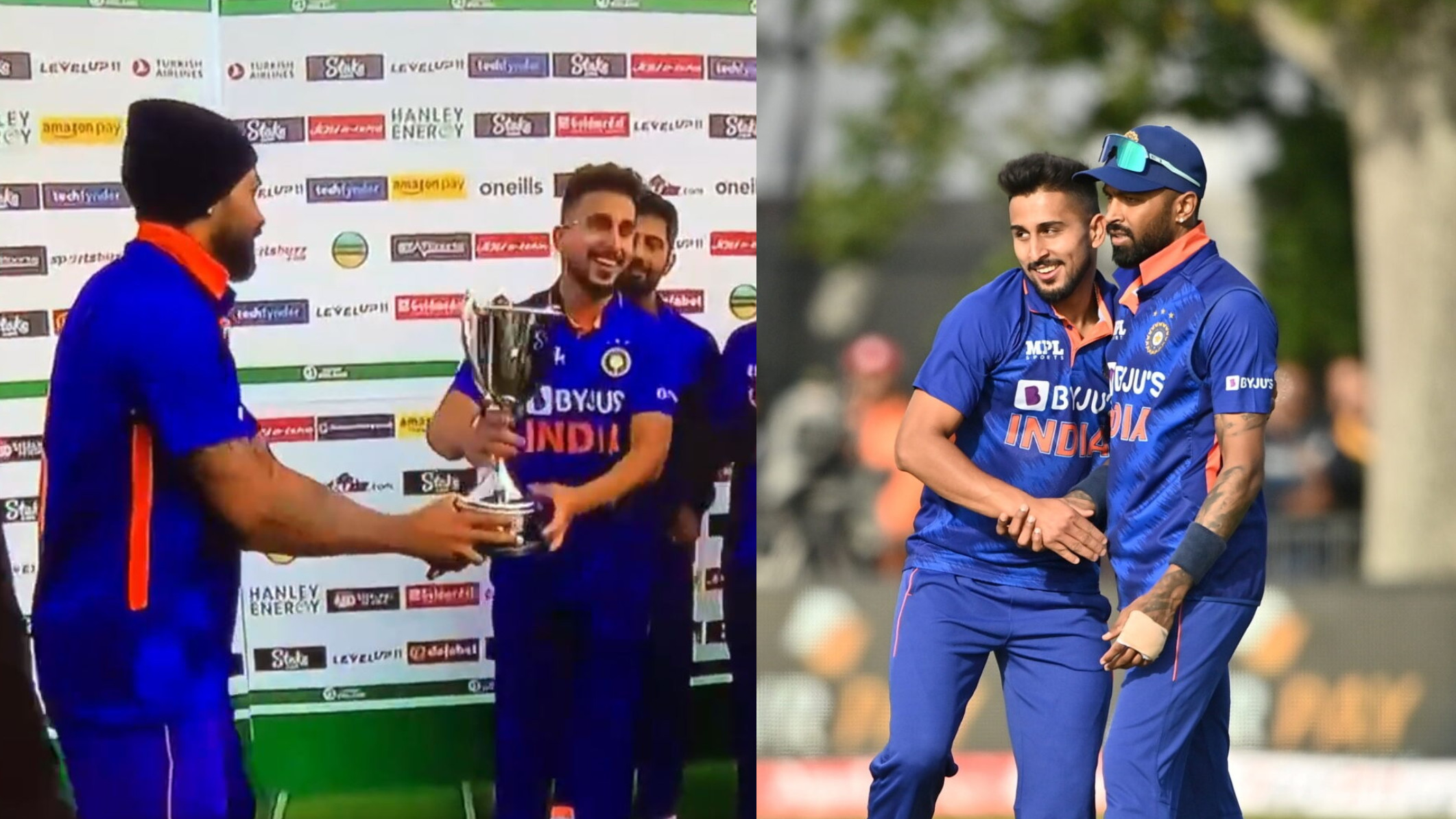 IRE v IND 2022: WATCH- Hardik Pandya hands trophy to debutant Umran Malik; continues tradition of MS Dhoni  