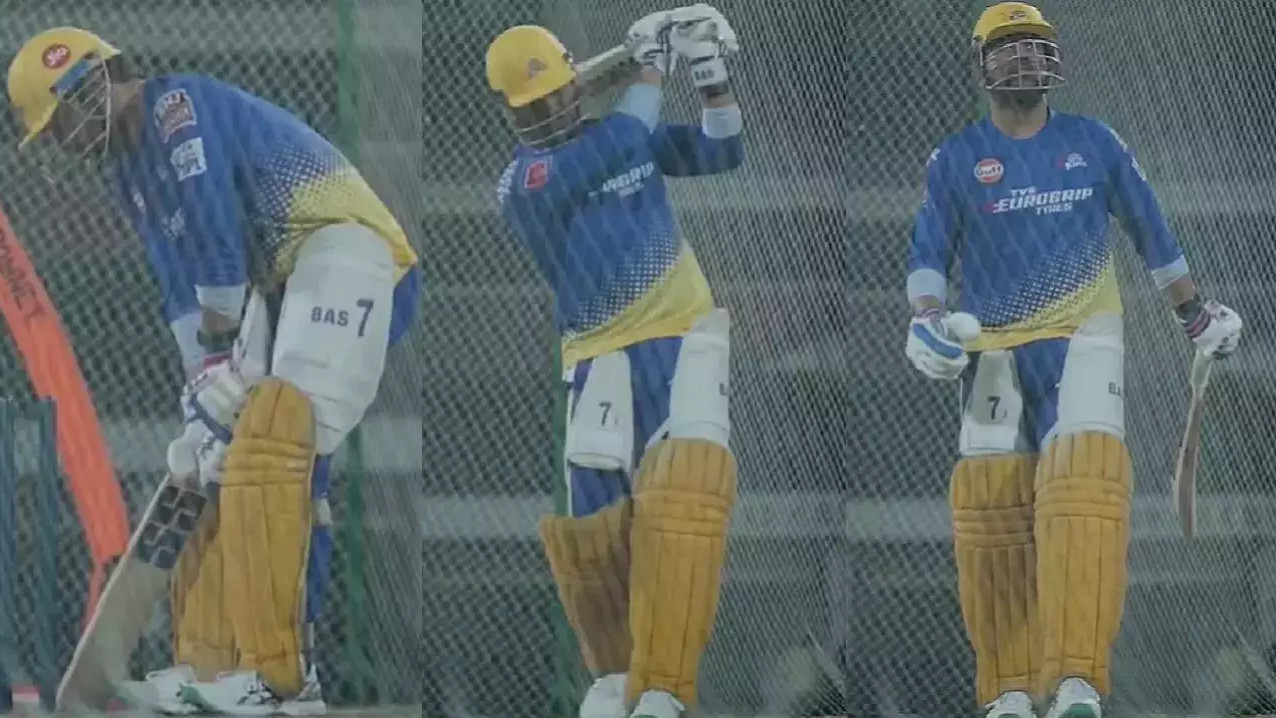 IPL 2023: WATCH- MS Dhoni hits no-look six during Chennai Super Kings' practice session