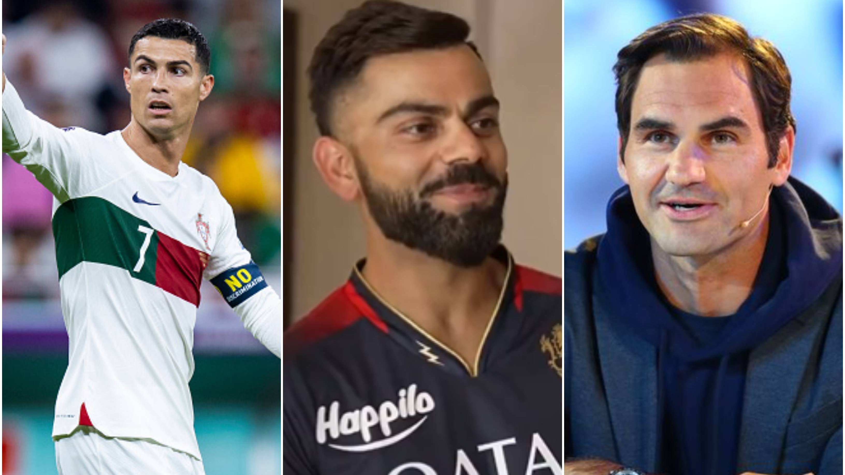 IPL 2023: WATCH – “I’ll just keep quiet and listen to both,” Kohli on sitting on same table with Ronaldo and Federer