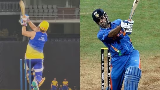 IPL 2023: WATCH- MS Dhoni recreates the iconic six from 2011 World Cup final during CSK nets