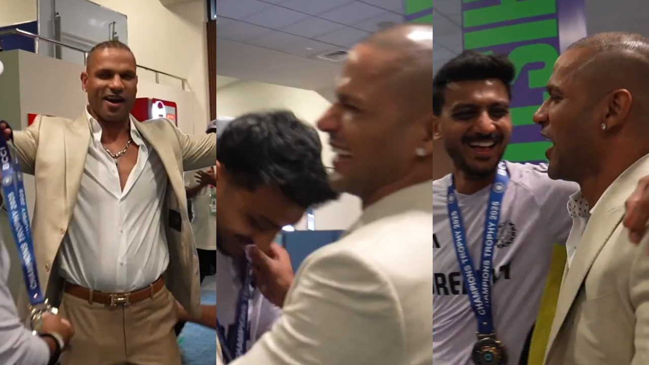 Shikhar Dhawan presented Axar Patel with Best Fielder Medal | BCCI Instagram