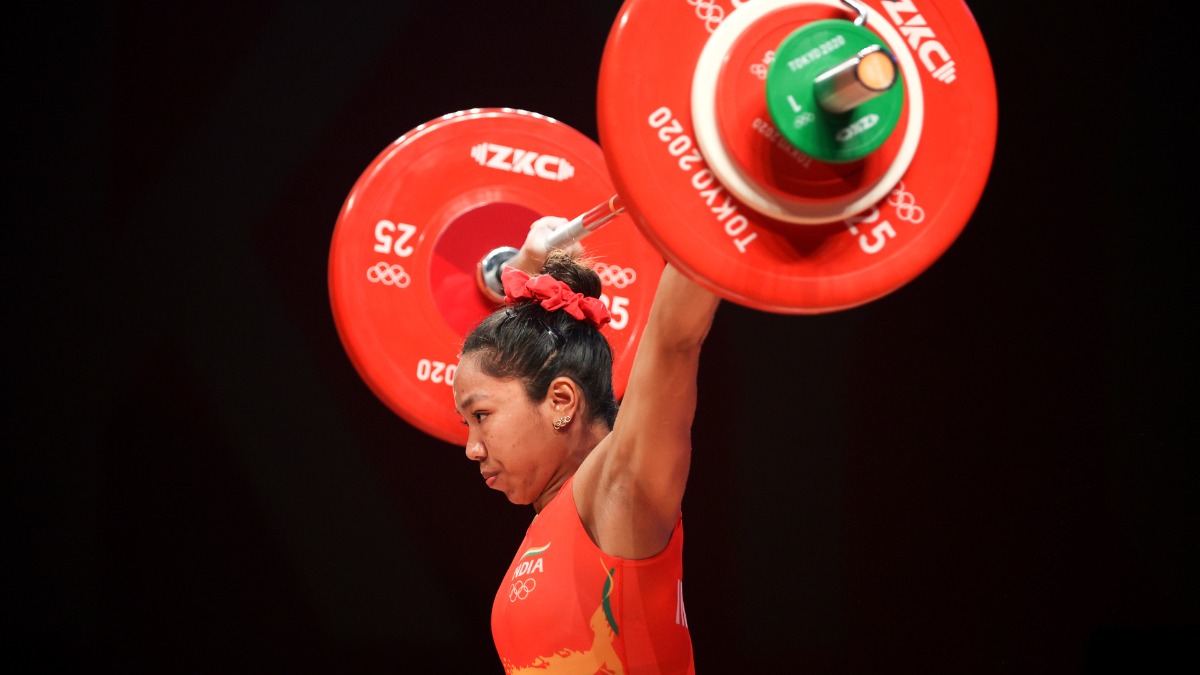 Mirabai Chanu won silver in 49kg women's weightlifting