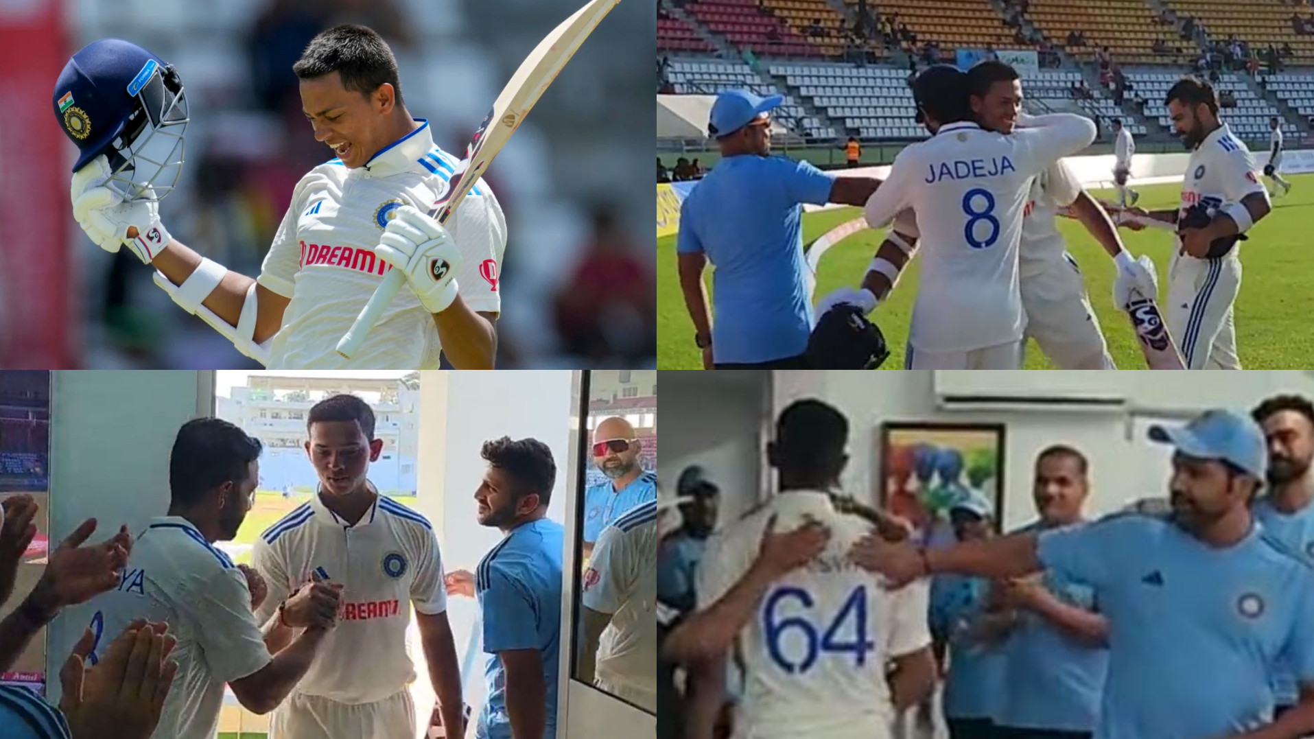 WI v IND 2023: WATCH- Centurion Yashasvi Jaiswal gets standing ovation in the dressing room