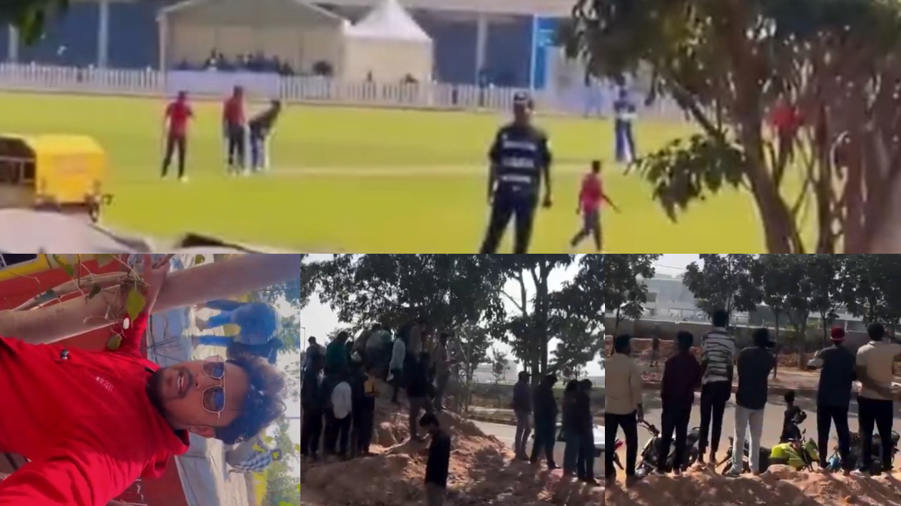 WATCH- Crazy fans climb trees to see Virat Kohli bat in Delhi’s VHT 2025 game against Andhra in Bengaluru