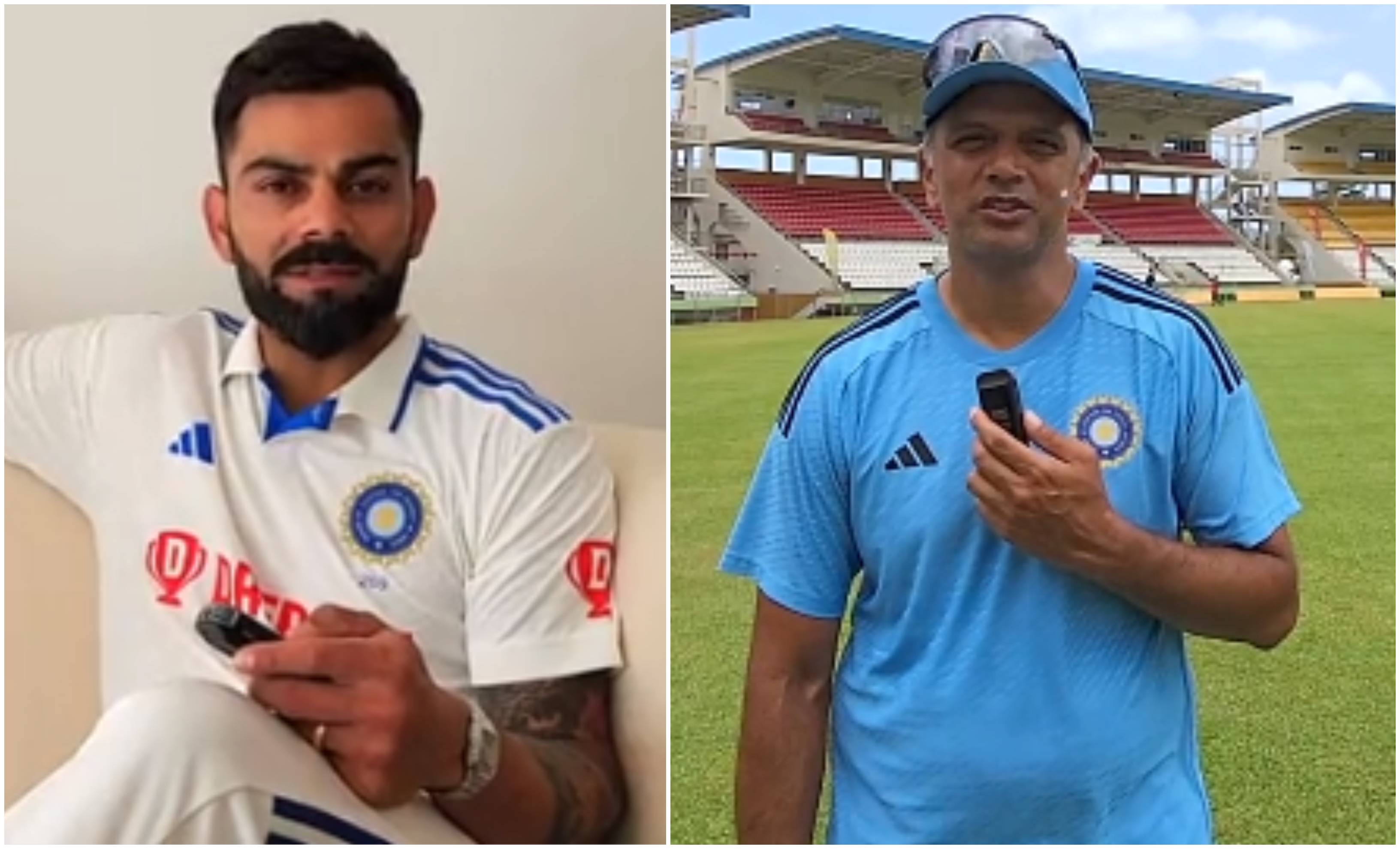 Virat Kohli and Rahul Dravid | BCCI/Twitter