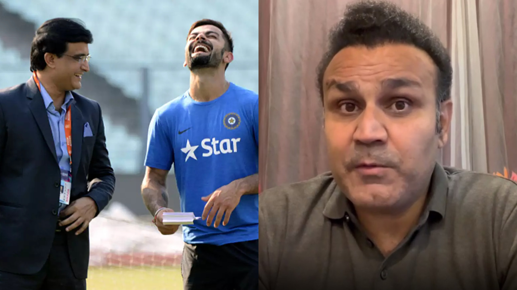'I doubt if Kohli did that in his tenure'- Sehwag says while praising Ganguly for building a new team
