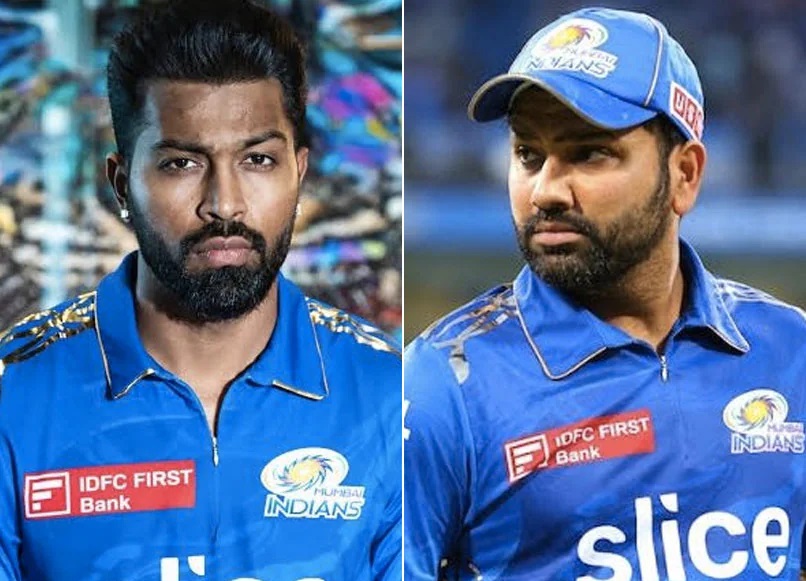 Hardik Pandya, the new MI captain and Rohit Sharma  | X