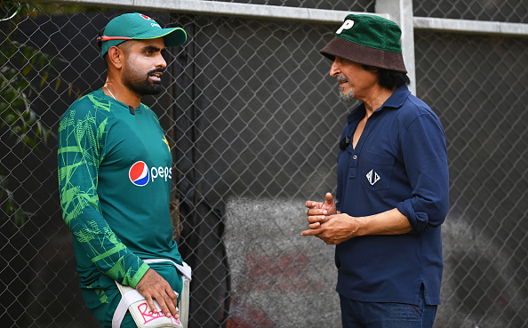 Ramiz Raja with Babar Azam | Getty