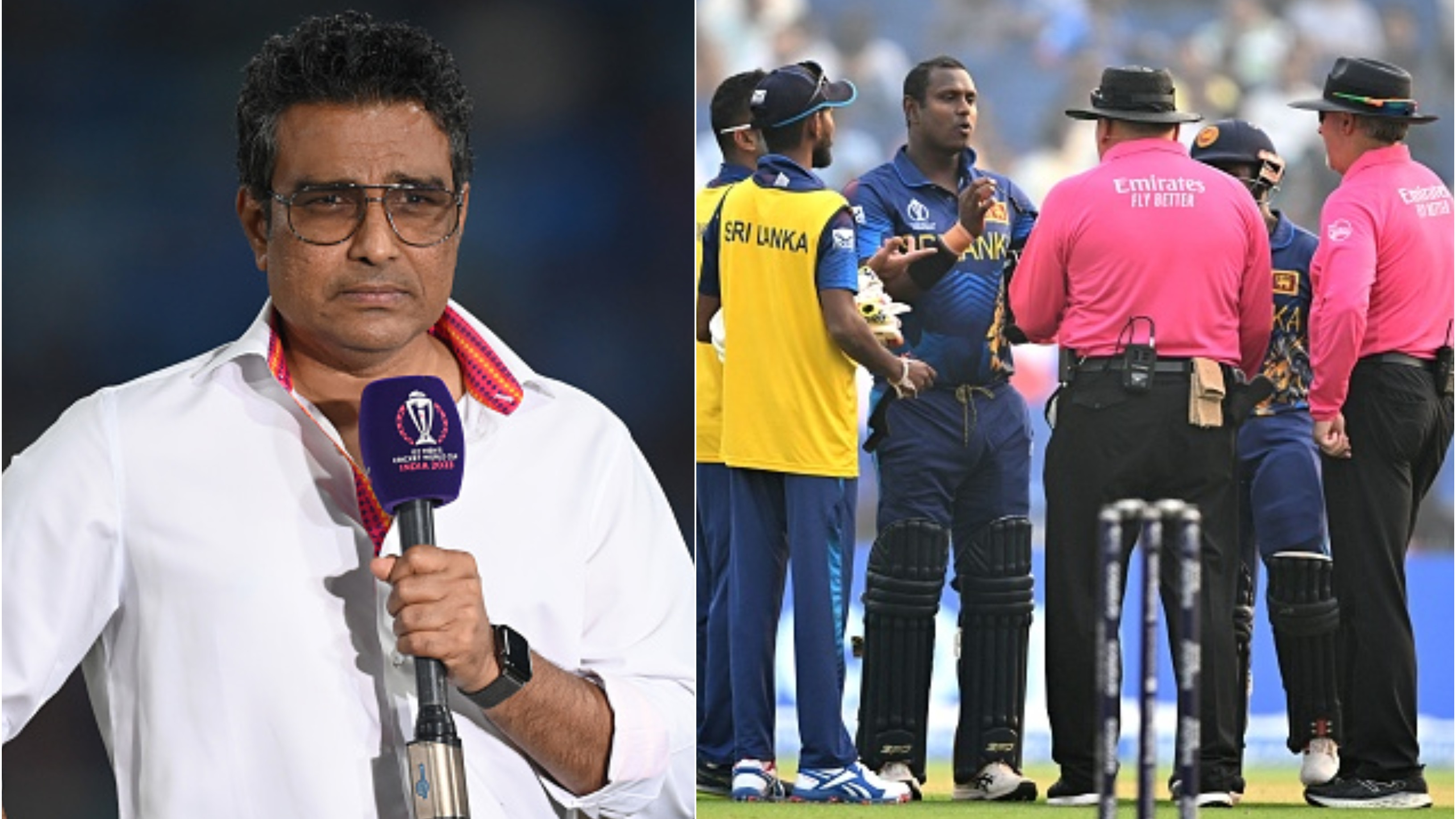 CWC 2023: “There's too much of time wasting,” Sanjay Manjrekar justifies Angelo Mathews' timed out dismissal