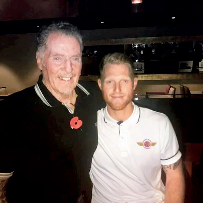 Stokes with his father Ged | Twitter
