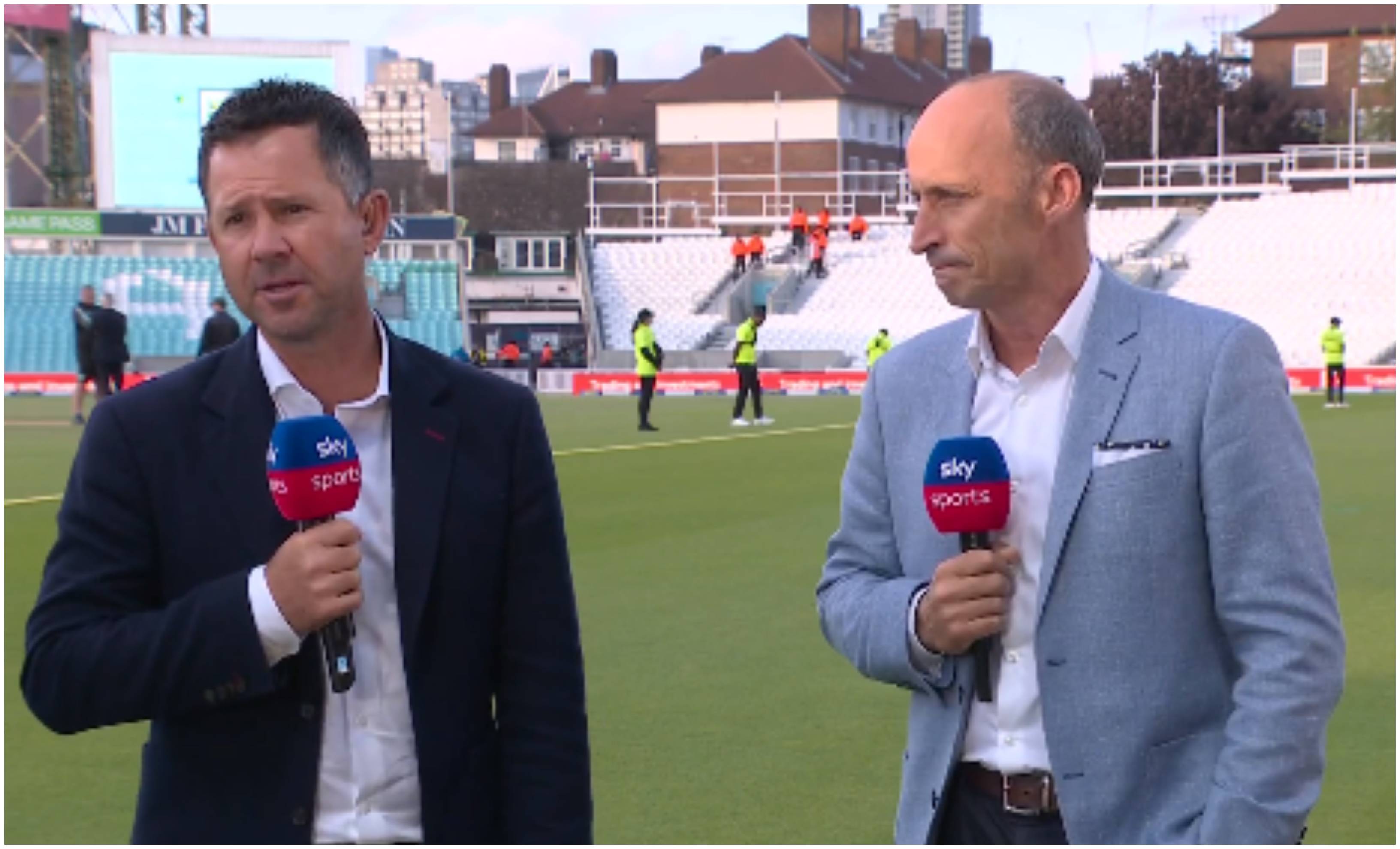 Ricky Ponting and Nasser Hussain | SkySports/Twitter