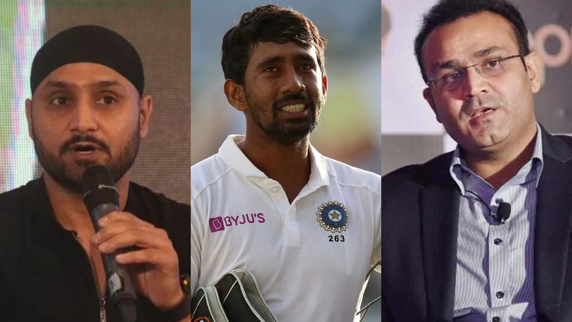 Virender Sehwag and Harbhajan Singh come in support of Wriddhiman Saha after a journo threatens him