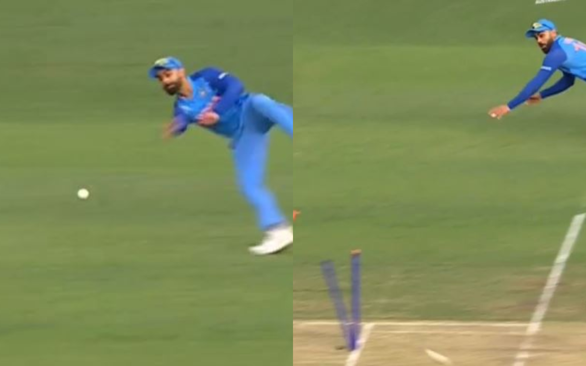 Virat Kohli ran out David with a direct hit | ICC Instagram