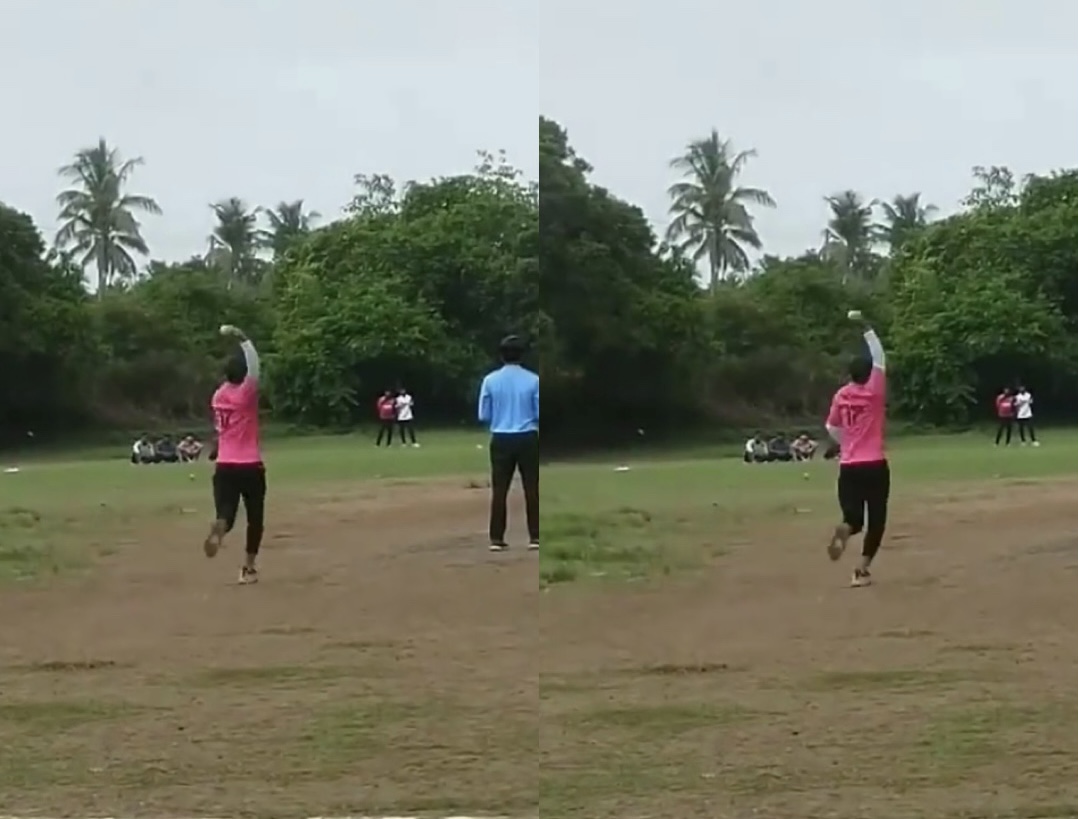 Video of bowler rotating his arms before releasing ball has gone viral | Screengrab 