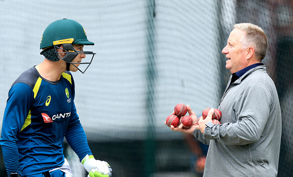 Tim Paine with Ian Healy at Australia Nets | Getty Images