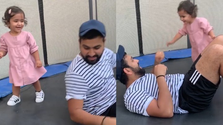 WATCH: Rohit Sharma playing with his munchkin leaves fans in awe