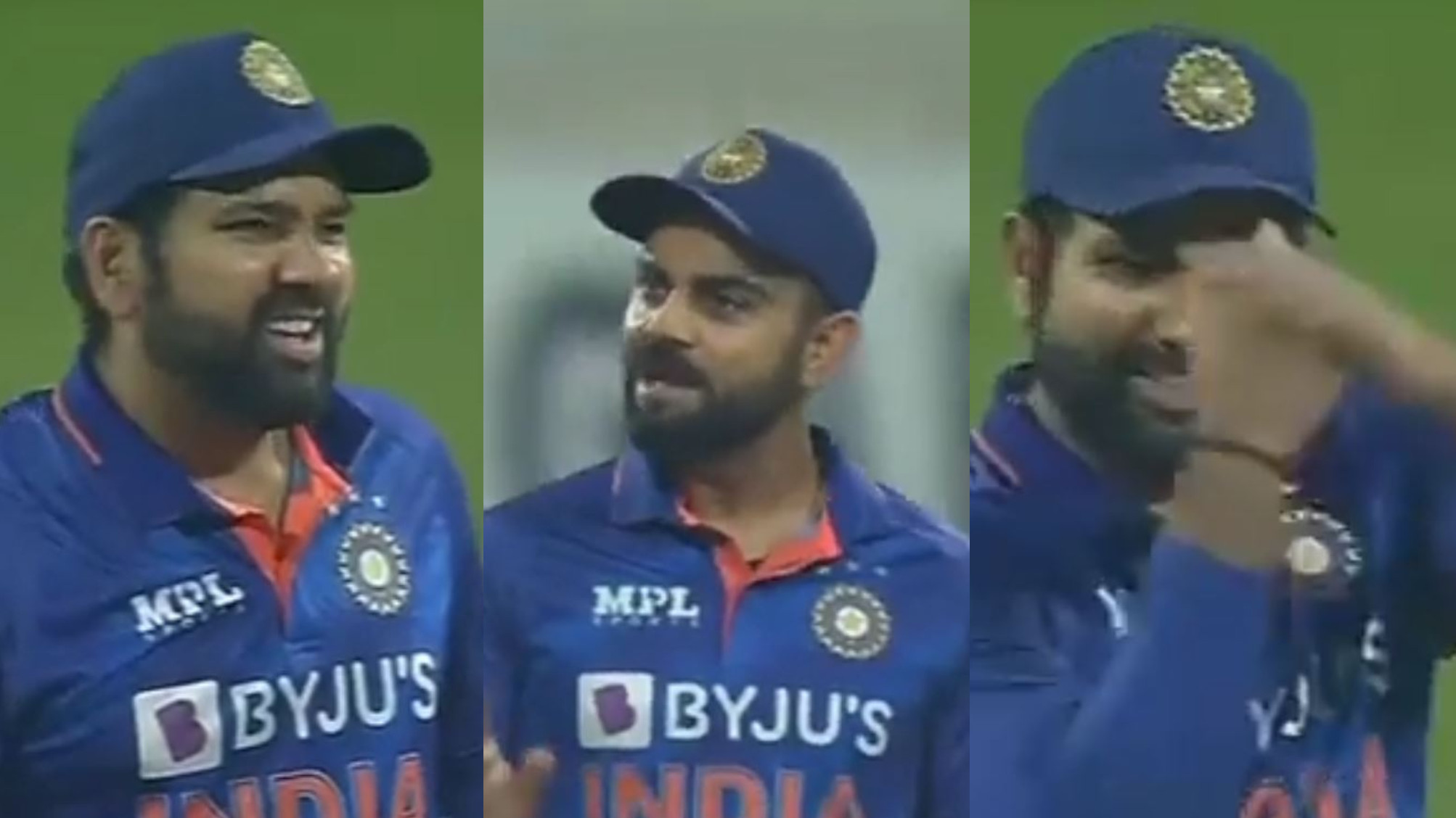 IND v WI 2022: WATCH- Rohit Sharma signals for DRS review in comical way after Virat Kohli convinces him to do so