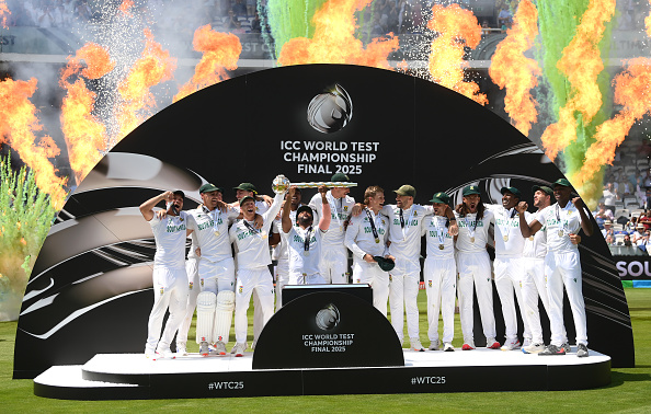 South African team with the WTC title | Getty