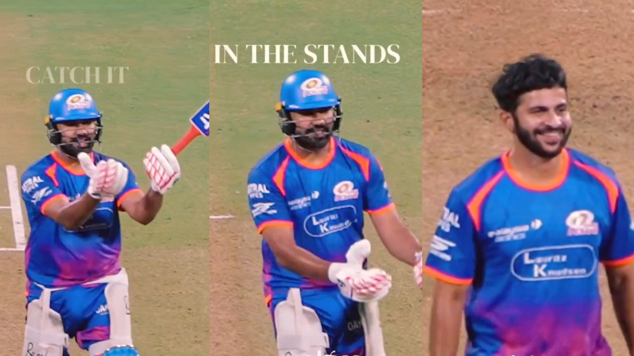 IPL 2026: WATCH- “Catch it, in the stands”- Rohit Sharma's banter with Shardul Thakur after hitting him for a six during MI nets