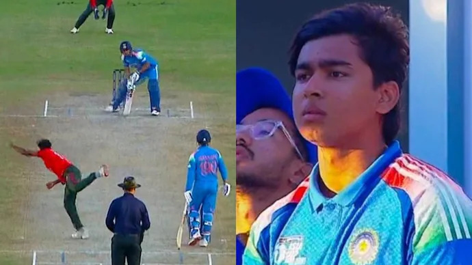 Vaibhav Sooryavanshi looks on as India A gets bowled out for 0 in Super Over | X