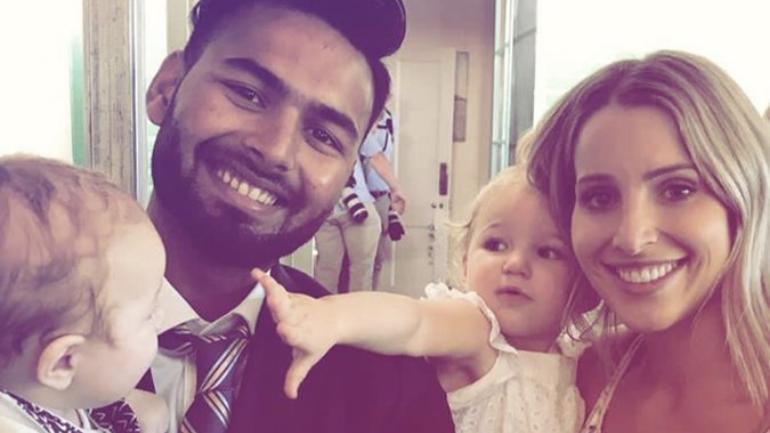 Rishabh Pant and Tim Paine's wife and kids | Instagram 