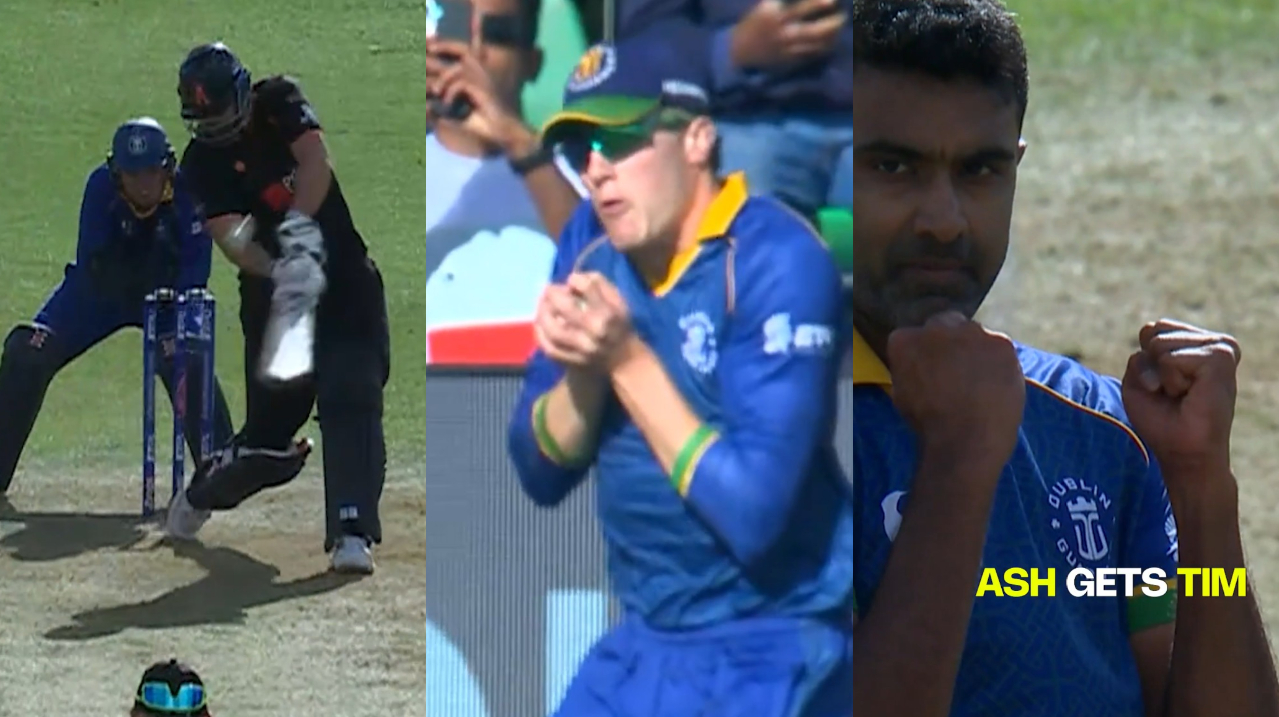 Ashwin celebrates Tim David's wicket | ETPL X