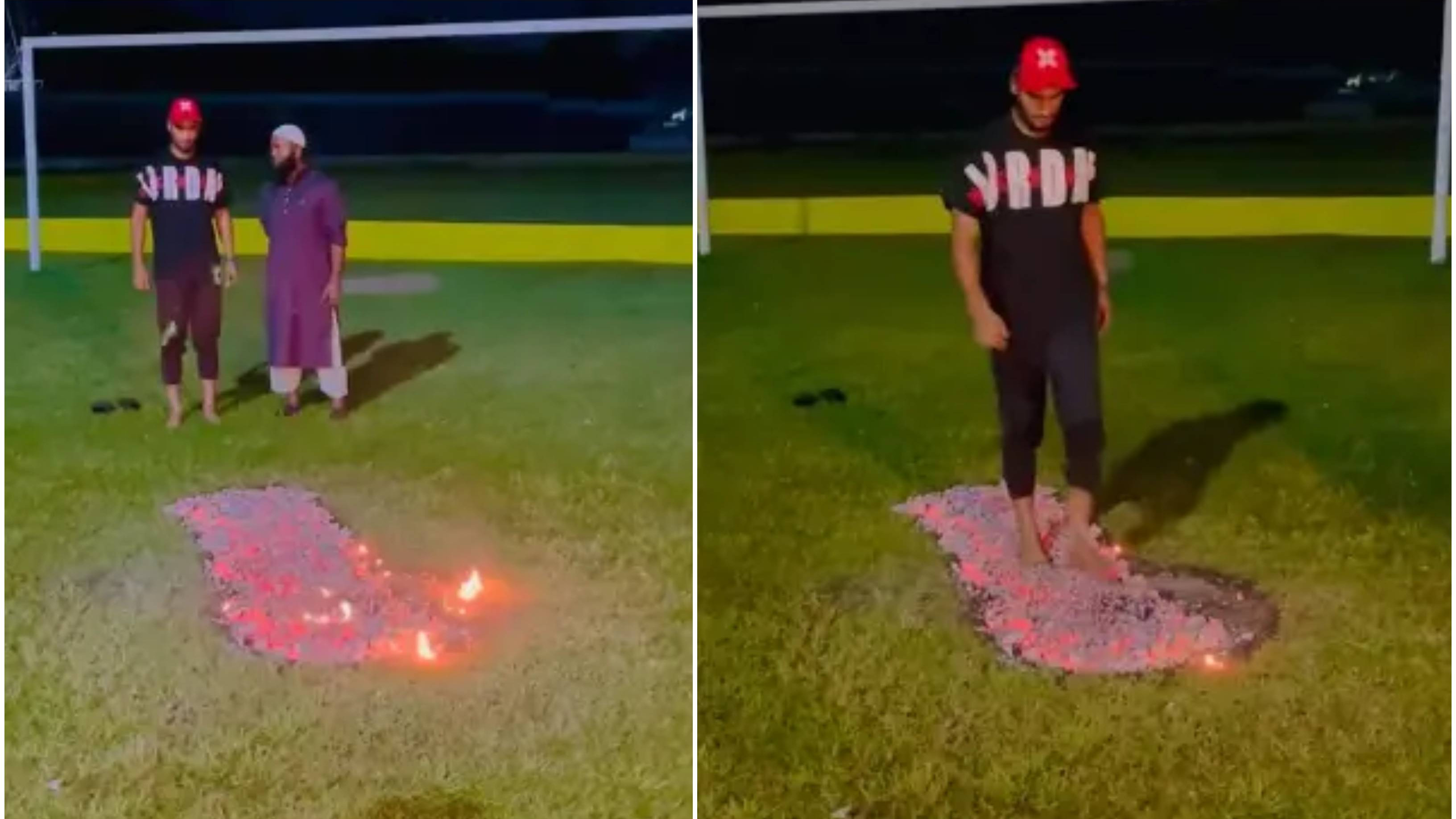 WATCH: Bangladesh opener walks on fire as part of 'mind training' ahead of Asia Cup 2023