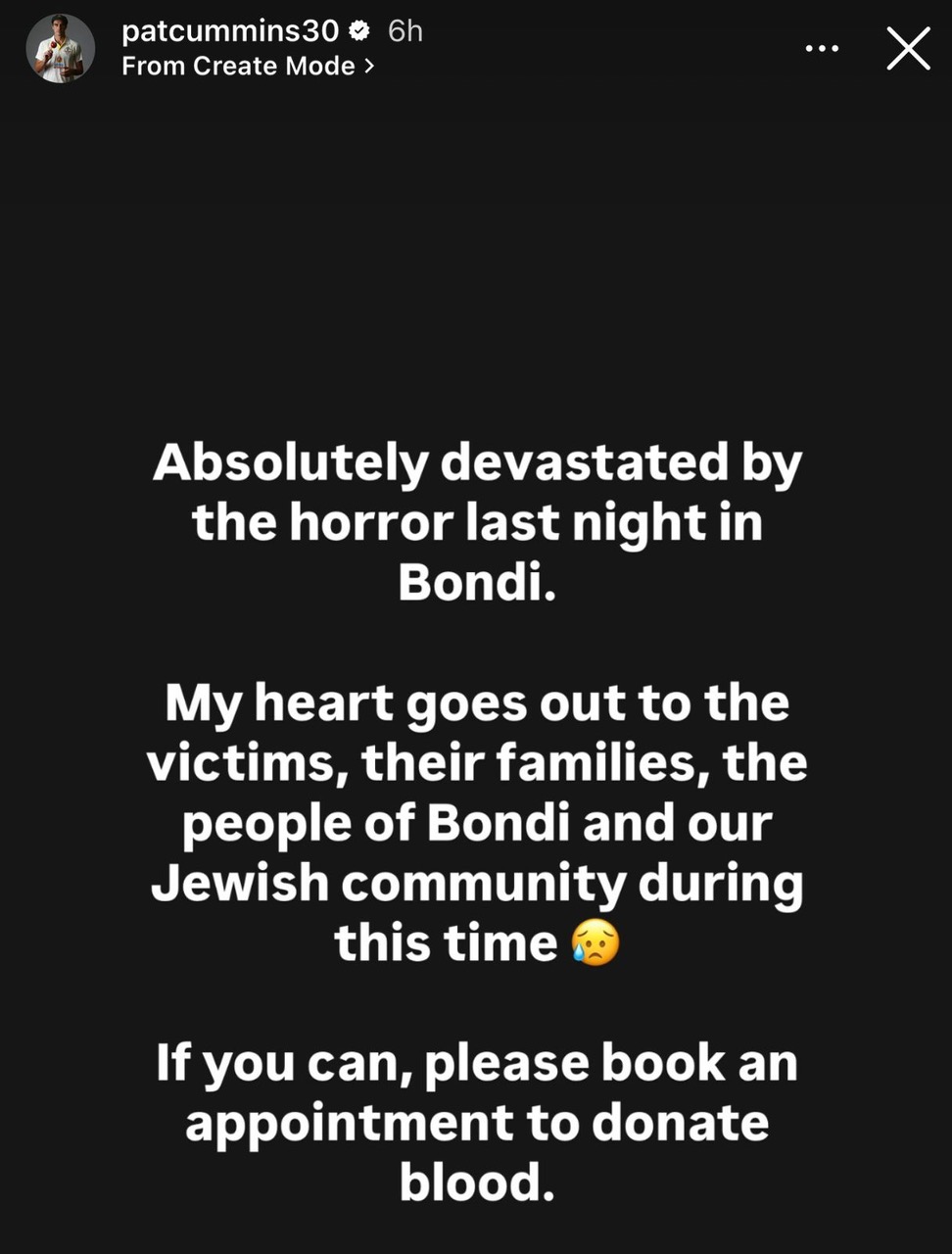 Photo Credit: Pat Cummins Instagram