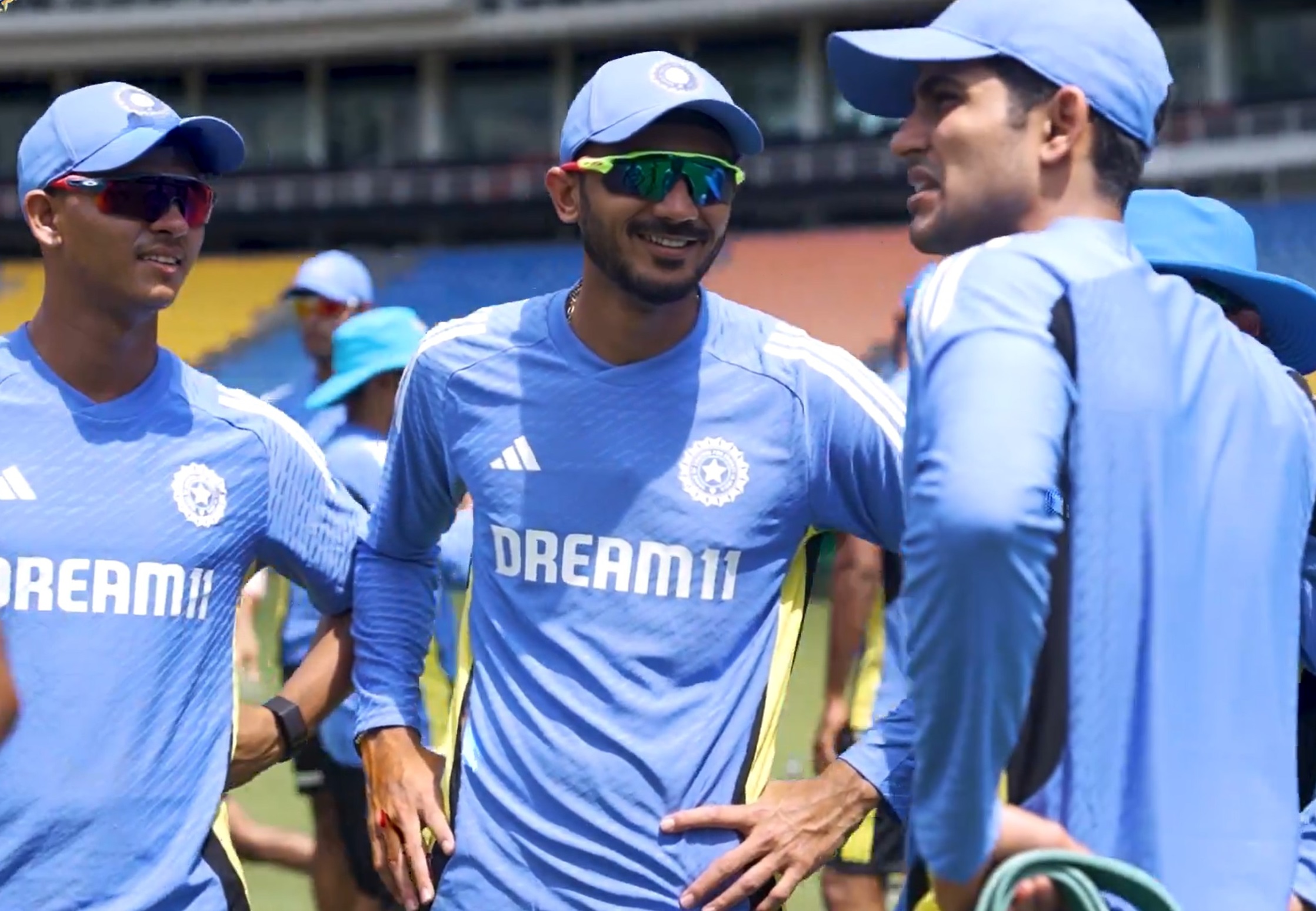 Yashasvi Jaiswal, Shubman Gill and Akshar Patel | BCCI X