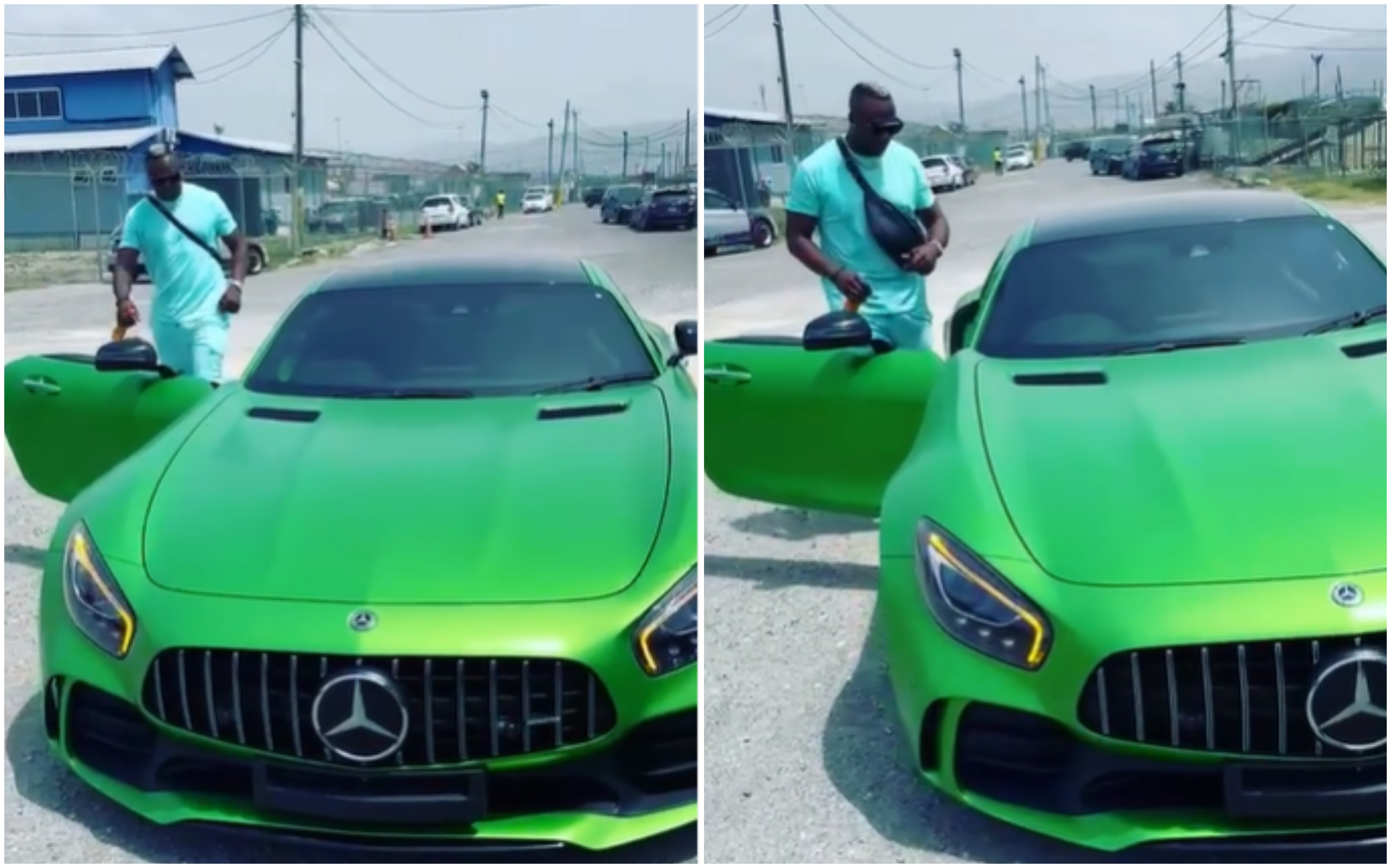 Andre Russel with his new car | Instagram