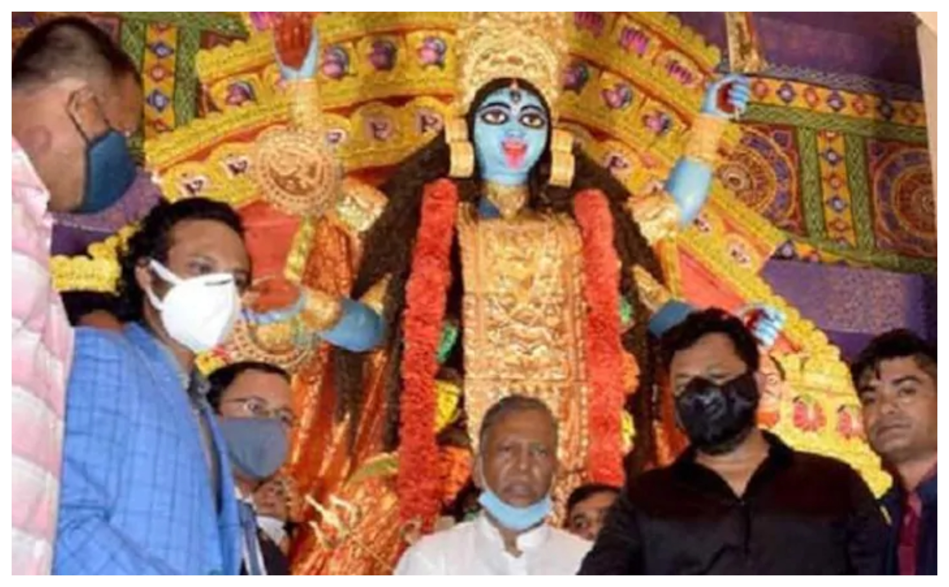 Shakib Al Hasan attending Kali Puja event in Kolkata | Twitter