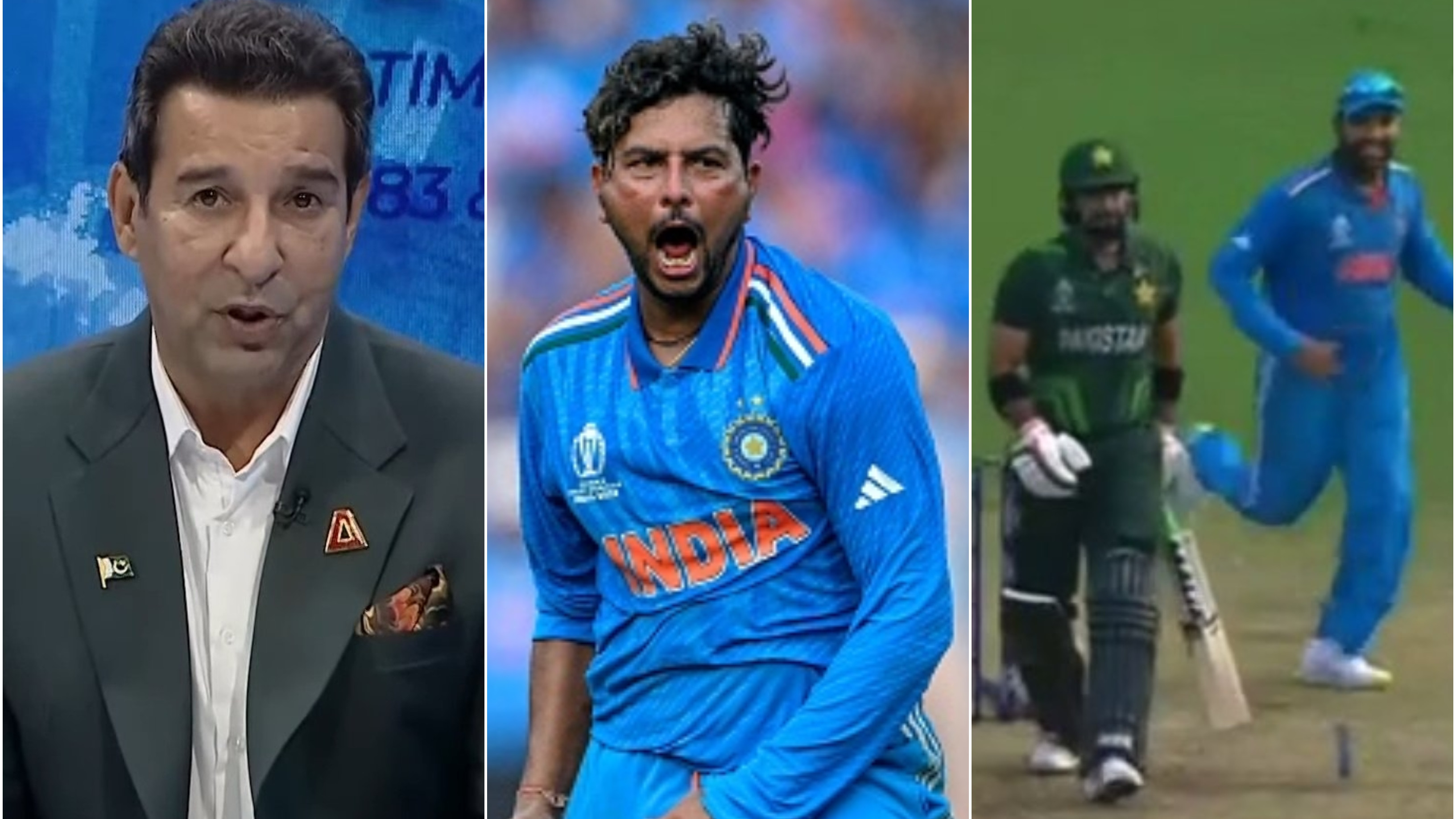 CWC 2023: “Read to kya dekh bhi nahi sakte,” Wasim Akram questions Pakistani batters’ ability to play Kuldeep’s googly