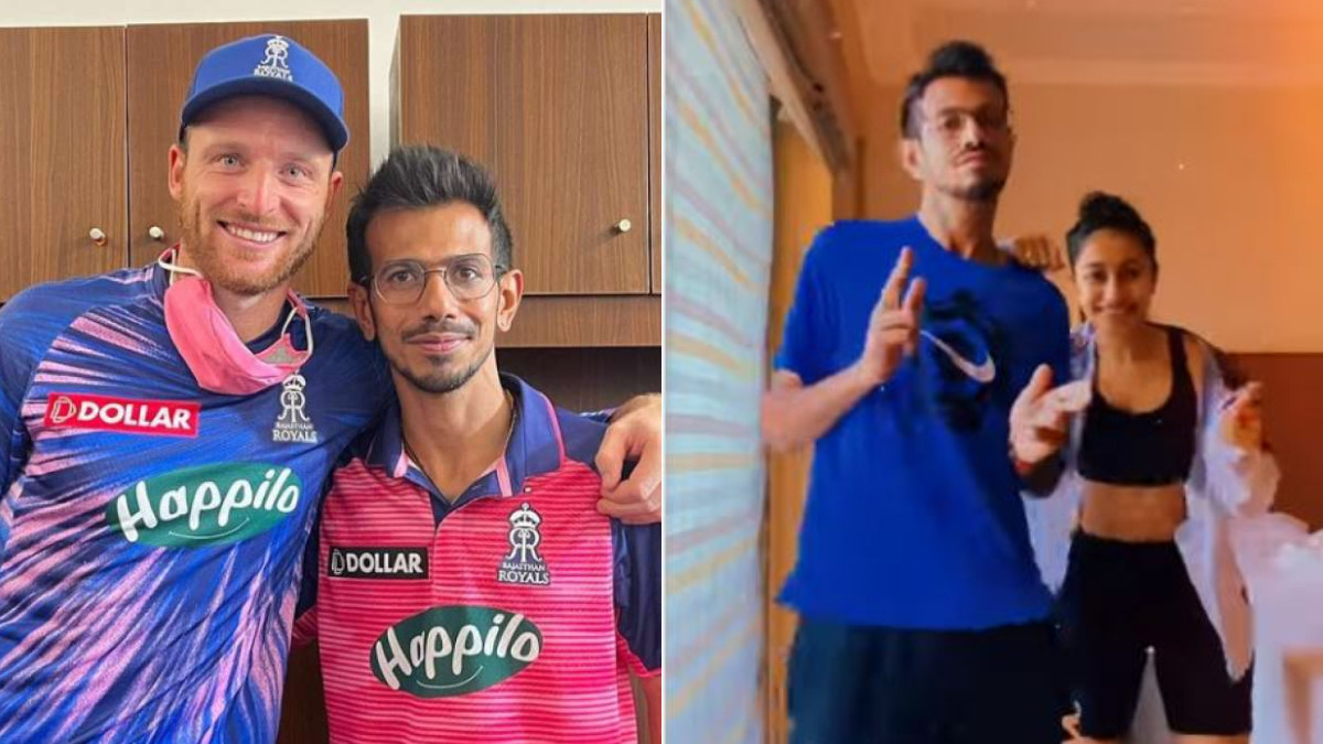 IPL 2022: WATCH- Jos Buttler impressed with Yuzvendra Chahal’s dance moves alongside wife Dhanashree