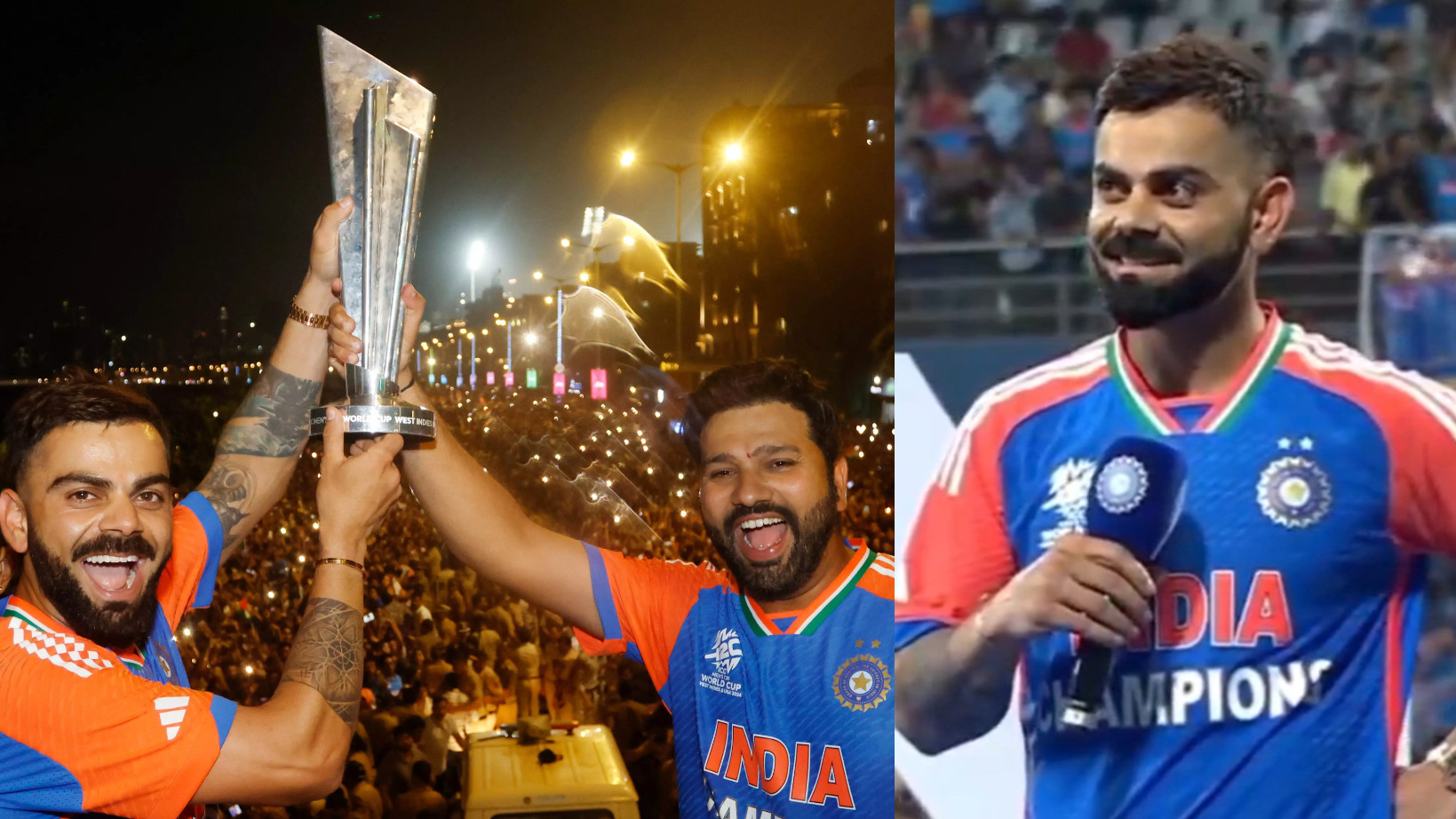WATCH- Virat Kohli speaks on seeing Rohit Sharma emotional; reveals feelings on bringing the trophy back