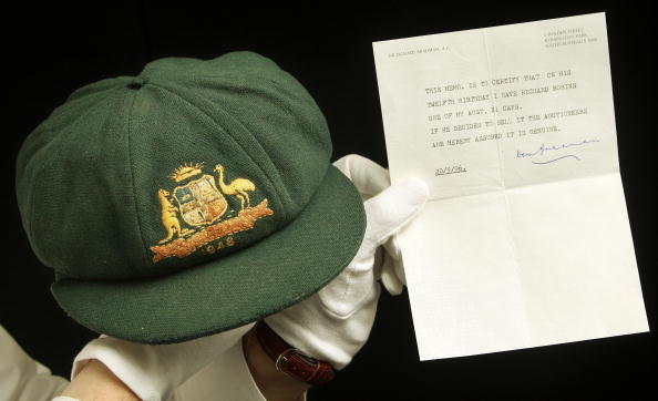 Sir Don Bradman's baggy green from 1948 | Getty