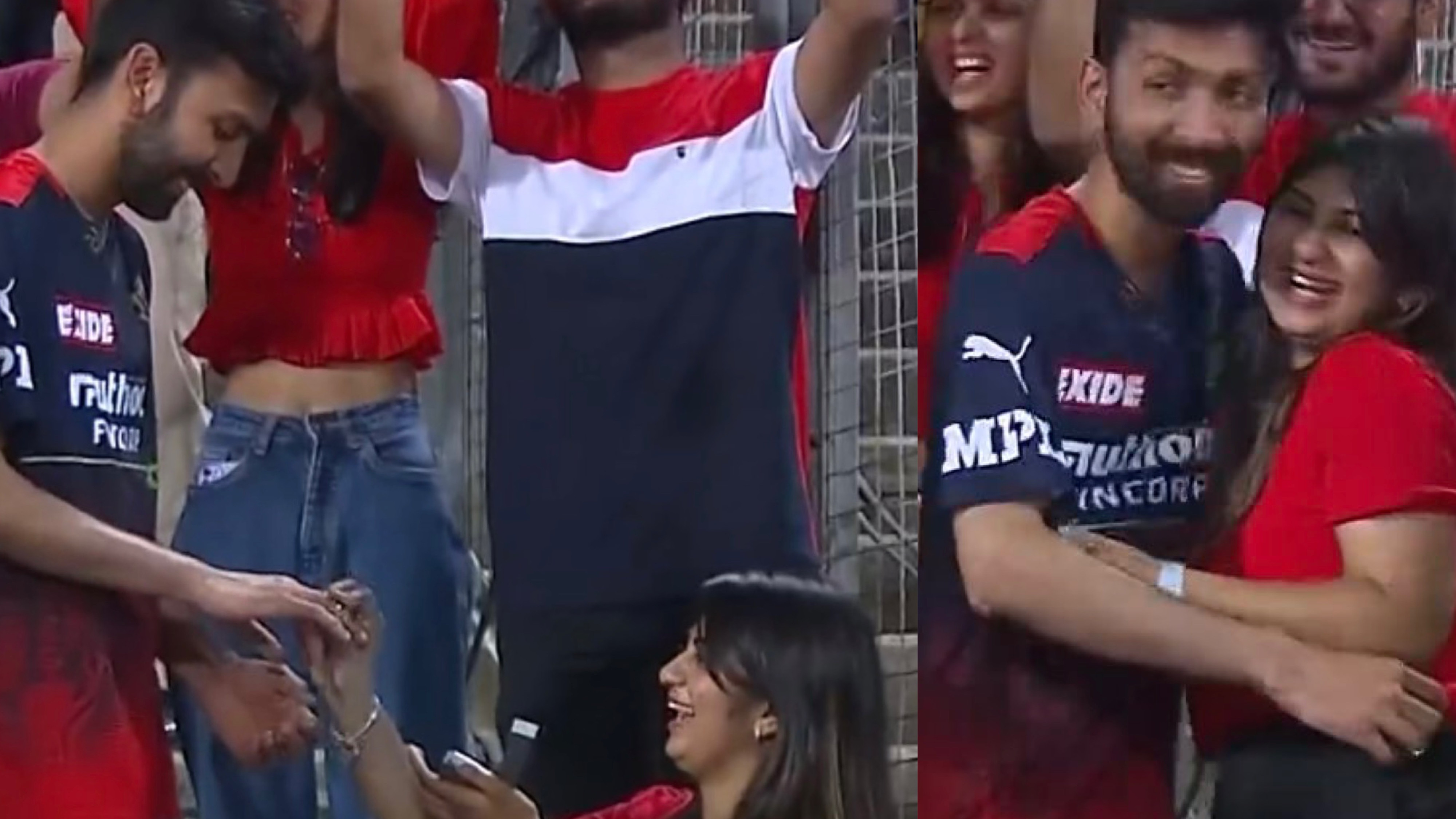IPL 2022: WATCH - Female fan proposes to her boyfriend in the stands during RCB-CSK clash